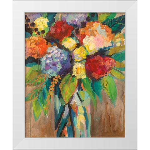 Colorful White Modern Wood Framed Art Print by Vertentes, Jeanette