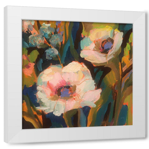 Dances White Modern Wood Framed Art Print by Vertentes, Jeanette