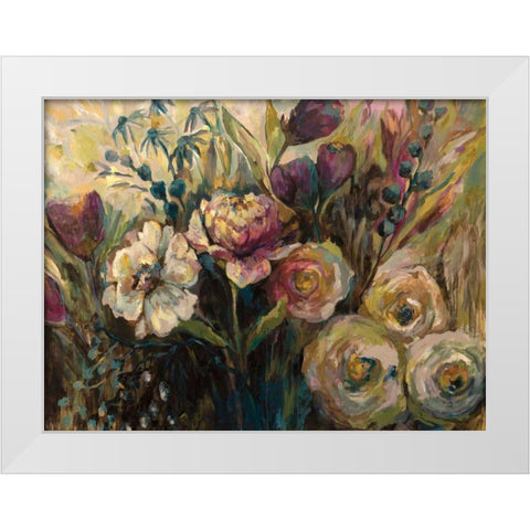 Summer Garden White Modern Wood Framed Art Print by Vertentes, Jeanette