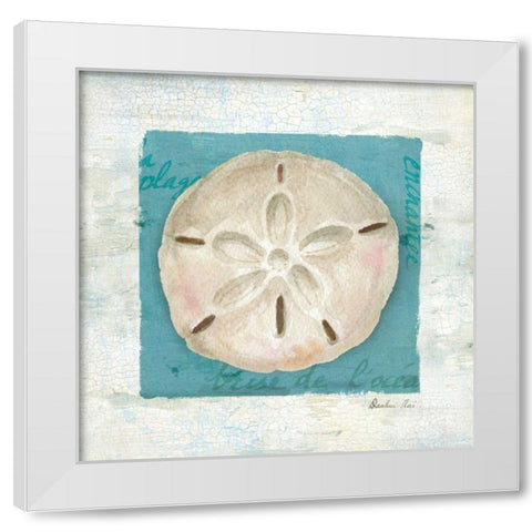 Shades of Blue III White Modern Wood Framed Art Print by Nai, Danhui