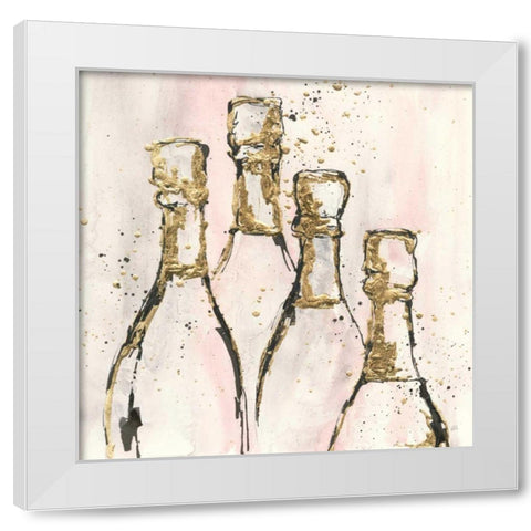 Champagne is Grand II White Modern Wood Framed Art Print by Paschke, Chris