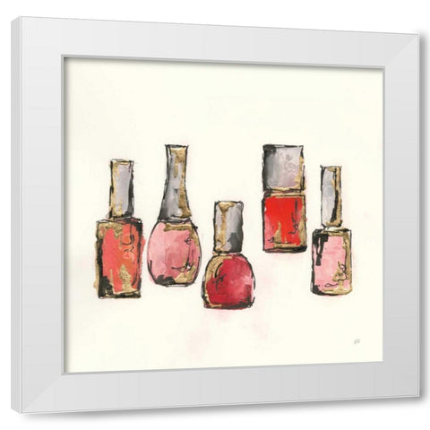 Fashion First I White Modern Wood Framed Art Print by Paschke, Chris
