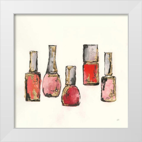Fashion First I White Modern Wood Framed Art Print by Paschke, Chris