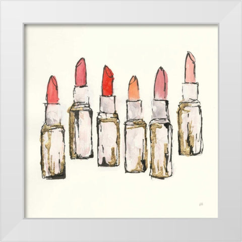 Fashion First II White Modern Wood Framed Art Print by Paschke, Chris