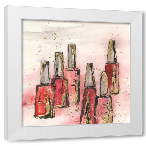 Fashion First V White Modern Wood Framed Art Print by Paschke, Chris