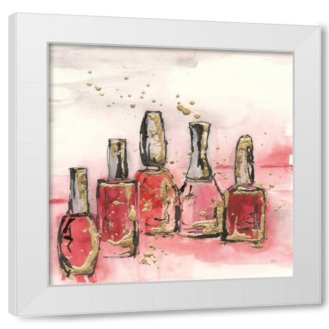 Fashion First VI White Modern Wood Framed Art Print by Paschke, Chris