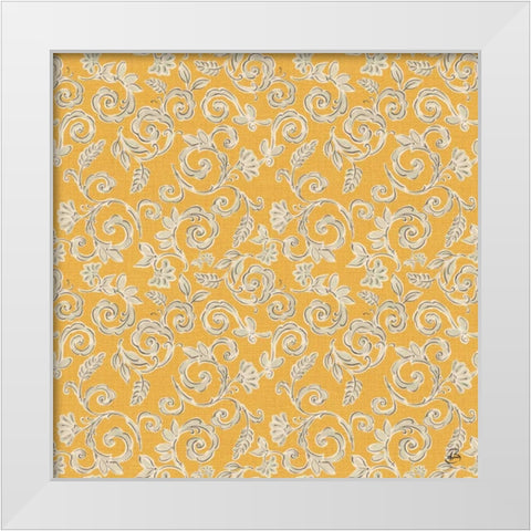 Morning Bloom Pattern VIIE White Modern Wood Framed Art Print by Brissonnet, Daphne