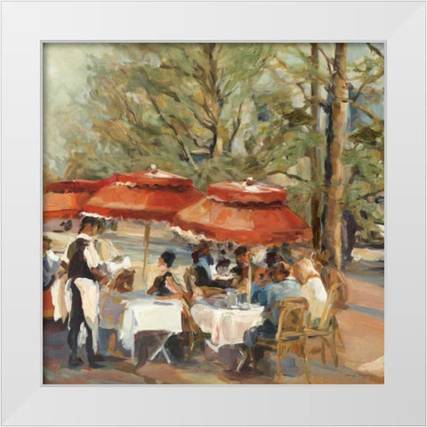 Lunch on the Champs Elysees White Modern Wood Framed Art Print by Hageman, Marilyn