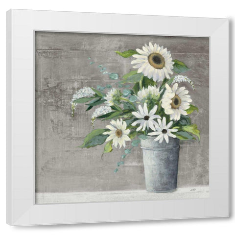 Late Summer Bouquet II Rustic White Modern Wood Framed Art Print by Purinton, Julia