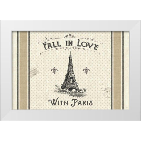 Paris Farmhouse I White Modern Wood Framed Art Print by Pela Studio