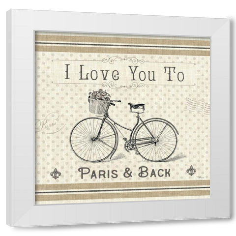 Paris Farmhouse III White Modern Wood Framed Art Print by Pela Studio