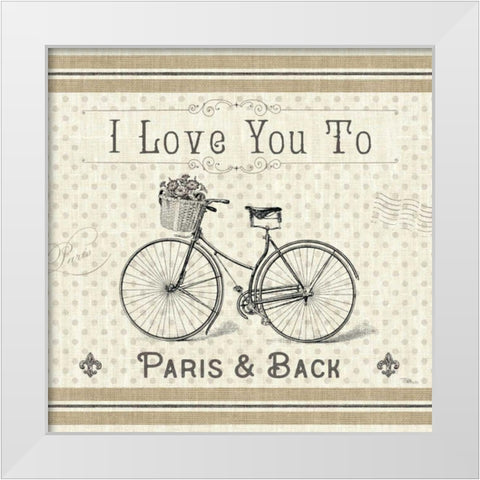 Paris Farmhouse III White Modern Wood Framed Art Print by Pela Studio