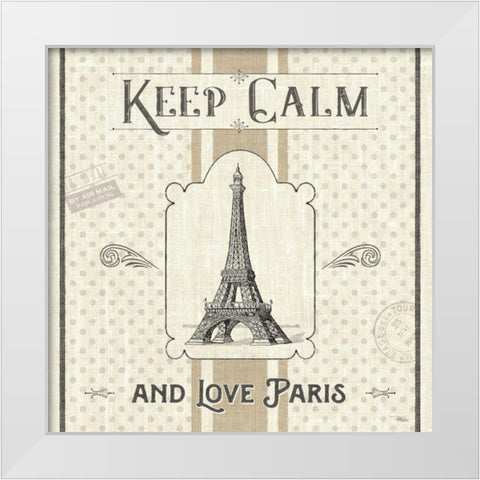 Paris Farmhouse V White Modern Wood Framed Art Print by Pela Studio
