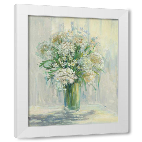 Radiant Lace Neutral White Modern Wood Framed Art Print by Rowan, Carol