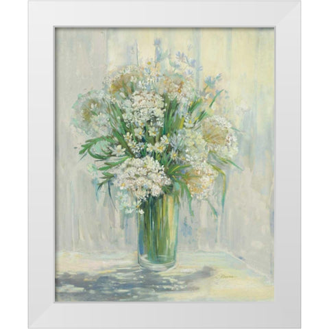 Radiant Lace Neutral White Modern Wood Framed Art Print by Rowan, Carol