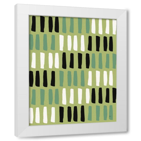 Shamrock Shades Step 03B Black White Modern Wood Framed Art Print by Aiken, Jess