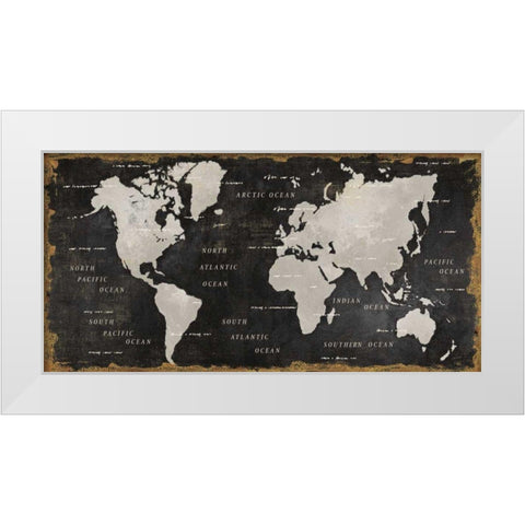 Colorful World I Black White Modern Wood Framed Art Print by Wiens, James