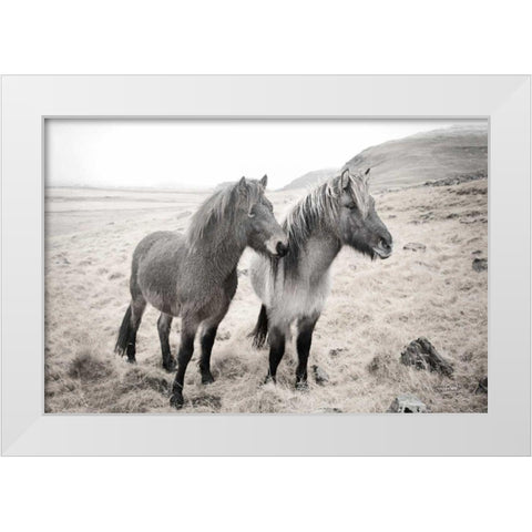Bjarni and Imir I BW White Modern Wood Framed Art Print by Marshall, Laura