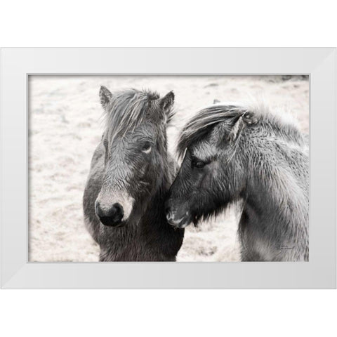 Bjarni and Imir II BW White Modern Wood Framed Art Print by Marshall, Laura