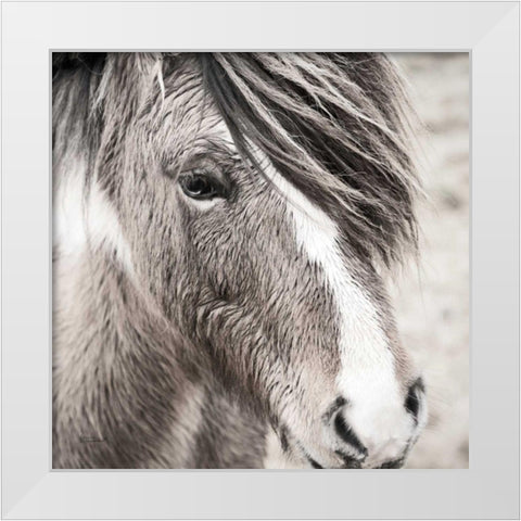 Elska III BW White Modern Wood Framed Art Print by Marshall, Laura