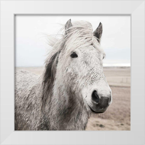 Heida III BW White Modern Wood Framed Art Print by Marshall, Laura