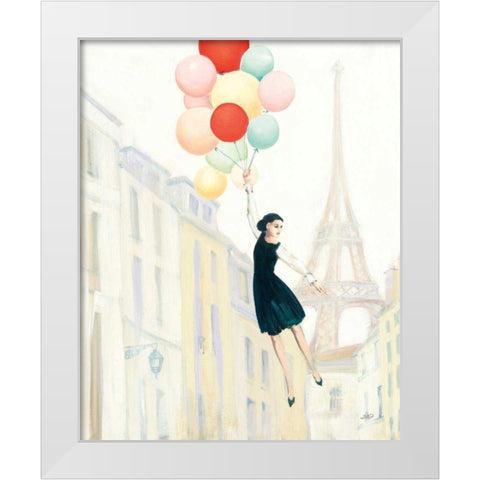 Aloft In Paris II White Modern Wood Framed Art Print by Purinton, Julia