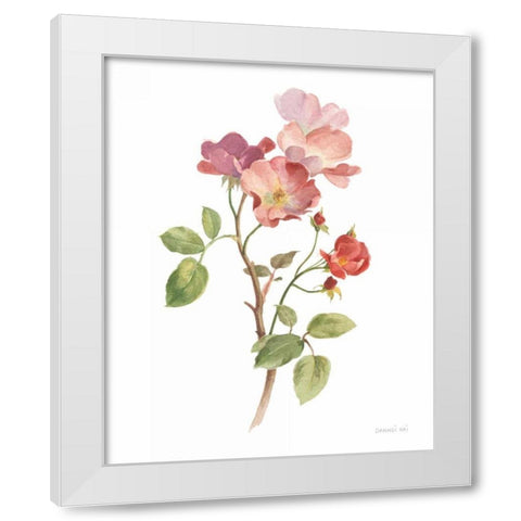 Sprigs of Summer I on White White Modern Wood Framed Art Print by Nai, Danhui