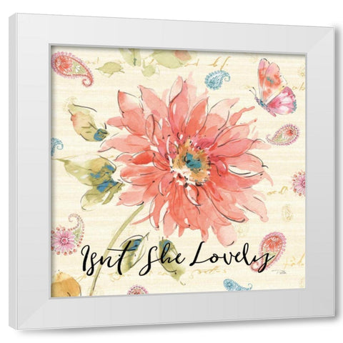 Happy Gypsy II Lovely White Modern Wood Framed Art Print by Pela