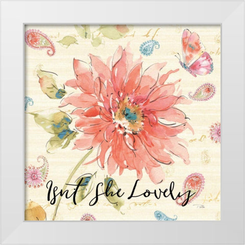 Happy Gypsy II Lovely White Modern Wood Framed Art Print by Pela