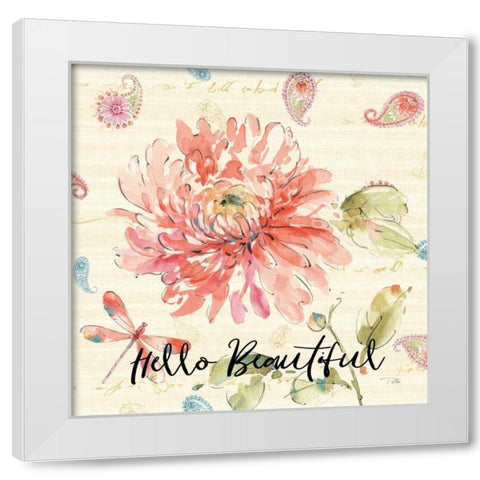 Happy Gypsy III Beautiful White Modern Wood Framed Art Print by Pela