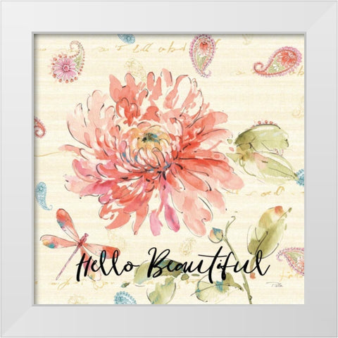 Happy Gypsy III Beautiful White Modern Wood Framed Art Print by Pela