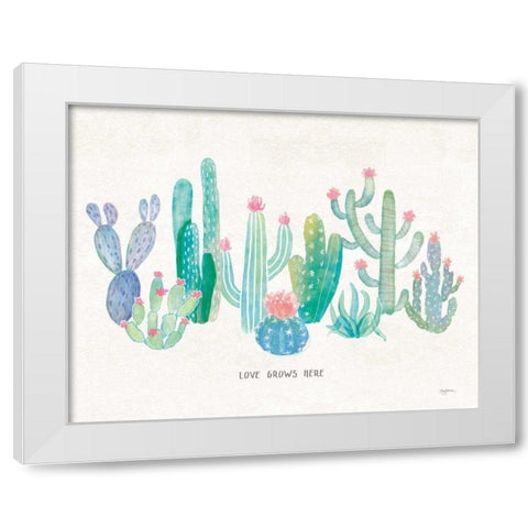 Bohemian Cactus I Love White Modern Wood Framed Art Print by Urban, Mary