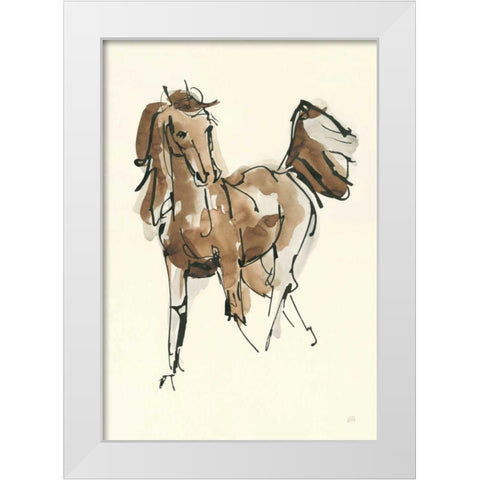 Sketchy Horse VI White Modern Wood Framed Art Print by Paschke, Chris