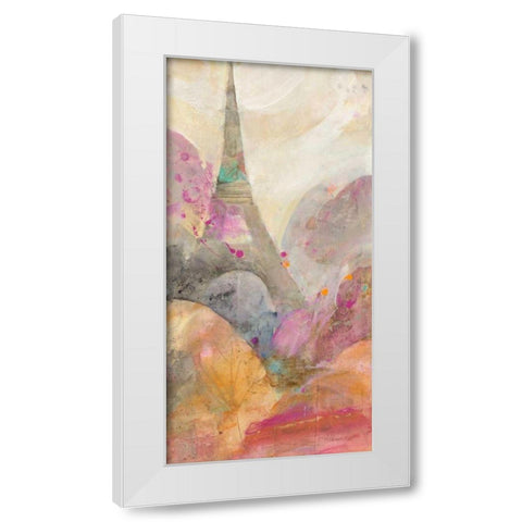 Sunrise Paris White Modern Wood Framed Art Print by Hristova, Albena