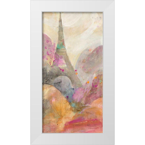 Sunrise Paris White Modern Wood Framed Art Print by Hristova, Albena