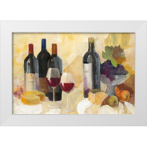 Fine Vintage Reds White Modern Wood Framed Art Print by Hristova, Albena