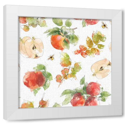 Orchard Harvest Pattern I White Modern Wood Framed Art Print by Pertiet, Katie