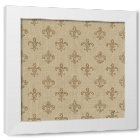 Paris Farmhouse Pattern IIIF White Modern Wood Framed Art Print by Pela Studio