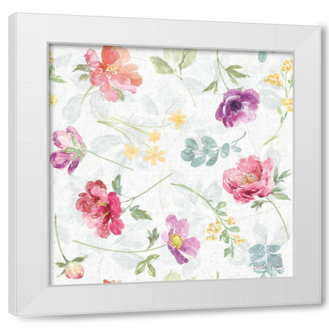 Springtime Bloom Pattern I White Modern Wood Framed Art Print by Grove, Beth