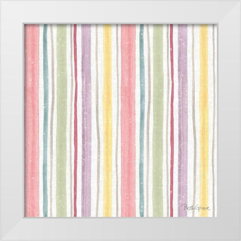 Springtime Bloom Pattern II White Modern Wood Framed Art Print by Grove, Beth