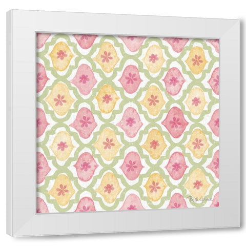 Springtime Bloom Pattern IVA White Modern Wood Framed Art Print by Grove, Beth