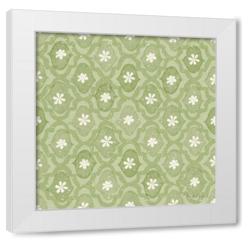 Springtime Bloom Pattern IVC White Modern Wood Framed Art Print by Grove, Beth