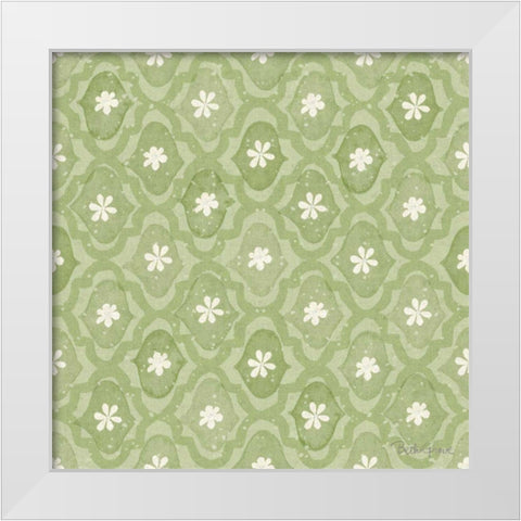 Springtime Bloom Pattern IVC White Modern Wood Framed Art Print by Grove, Beth