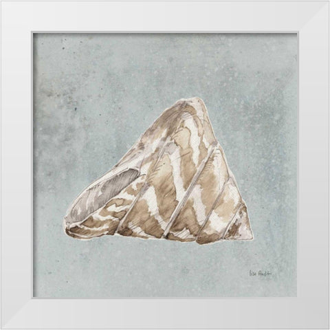 Sand and Seashells IV Left White Modern Wood Framed Art Print by Audit, Lisa