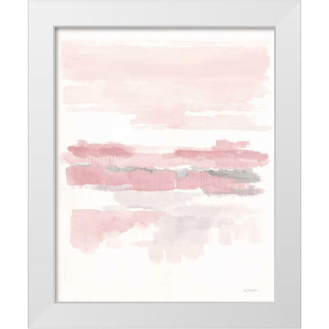 Blush Wetlands Crop White Modern Wood Framed Art Print by Schick, Mike