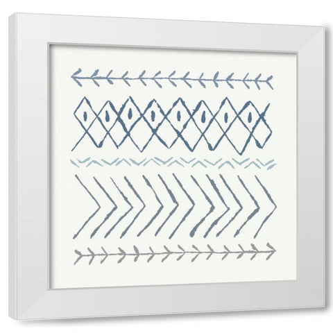 Nordic Vibes II Blue White Modern Wood Framed Art Print by Hershey, Moira