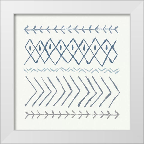 Nordic Vibes II Blue White Modern Wood Framed Art Print by Hershey, Moira