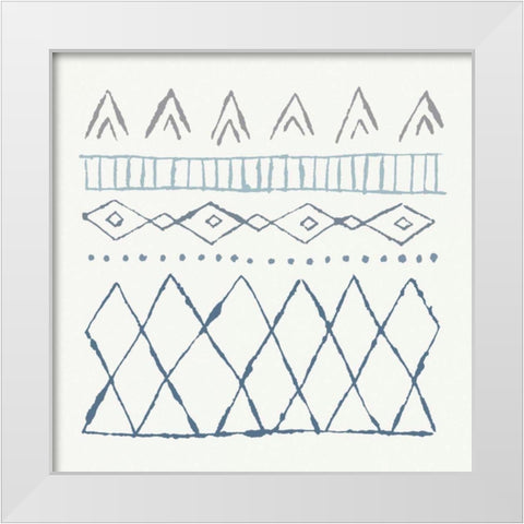 Nordic Vibes III Blue White Modern Wood Framed Art Print by Hershey, Moira