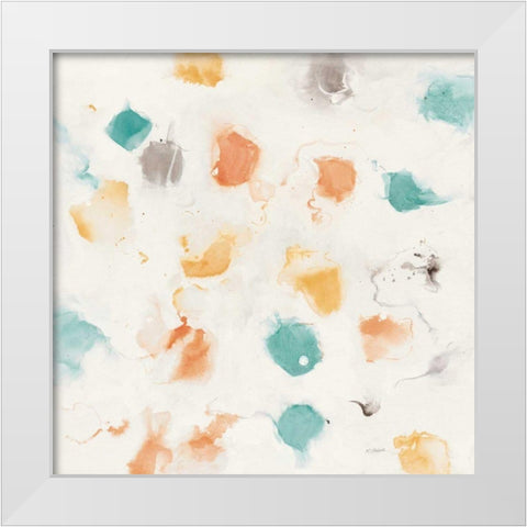 Sunflower Nougat I White Modern Wood Framed Art Print by Schick, Mike