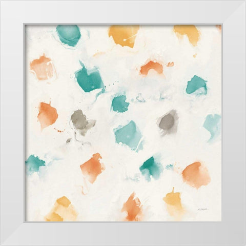 Sunflower Nougat II White Modern Wood Framed Art Print by Schick, Mike